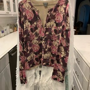 Ann Taylor XL Silk/Cotton/Cashmere Sweater